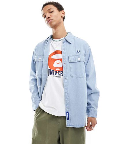 AAPE By A Bathing Ape - Chemise en jean - clair délavé - Aape By A Bathing Ape® - Modalova