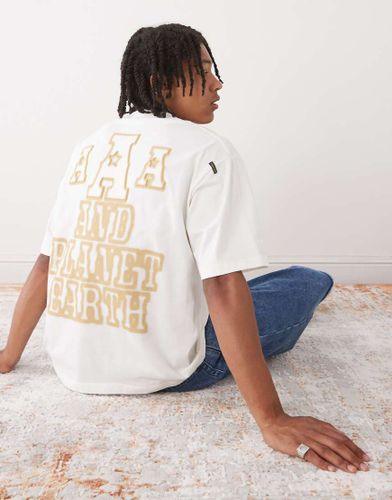 T-shirt oversize avec logo estamp au dos - Crme - Aape By A Bathing Ape - Modalova