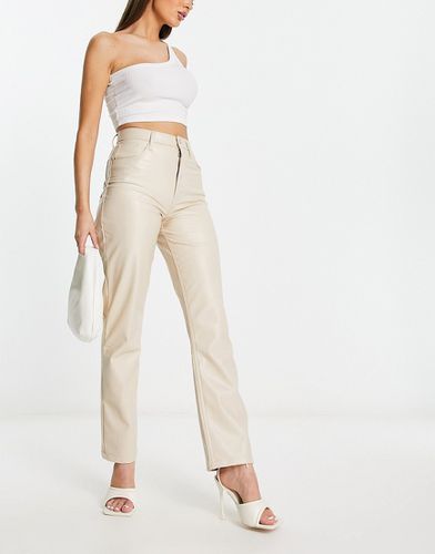 Curve - Love - Pantalon droit style années 90 en similicuir - huître - Abercrombie & Fitch - Modalova