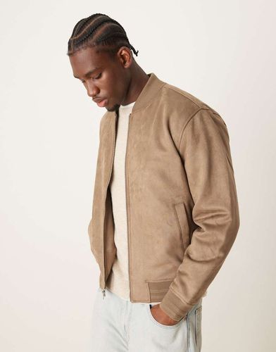 Bomber en imitation daim - Abercrombie & Fitch - Modalova