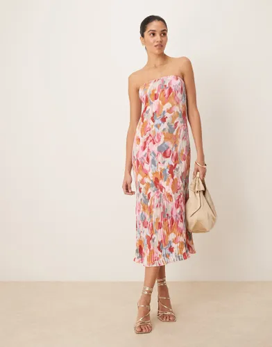 Giselle - Robe longue plisse sans bretelles - abstrait - Abercrombie & Fitch - Modalova