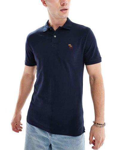 Lifelike - Lot de 3 polos en piqué à logo emblématique - Blanc, bleu marine et bleu clair - Abercrombie & Fitch - Modalova