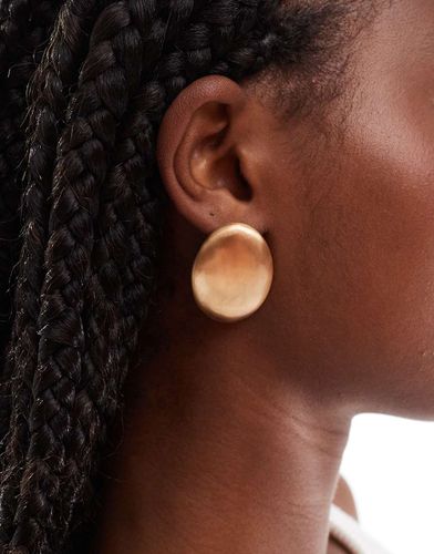 Grandes boucles d'oreilles ovales en métal brossé - Accessorize - Modalova