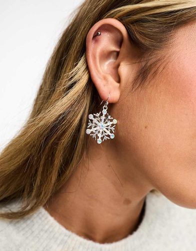 Noël - Boucles d'oreilles flocon de neige - Accessorize - Modalova