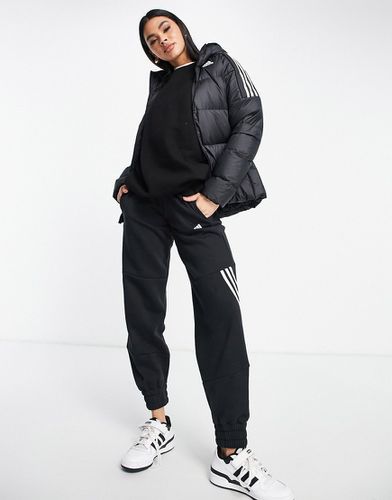 Adidas Outdoor - Veste polaire à capuche en duvet avec trois bandes - Adidas Performance - Modalova