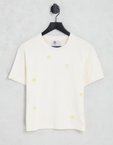 T-shirt oversize avec fleurs brodées - adidas Originals - Modalova