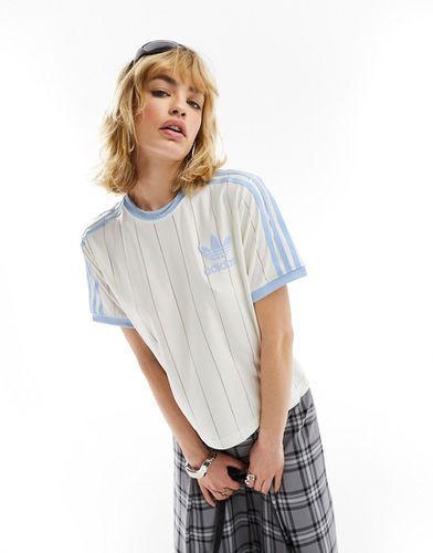 T-shirt à trois bandes - cassé et bleu - Adidas Originals - Modalova