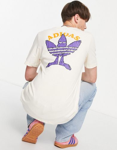T-shirt avec grand logo trèfle au dos - cassé - Adidas Originals - Modalova
