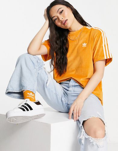 T-shirt en velours côtelé à trois bandes - Adidas Originals - Modalova