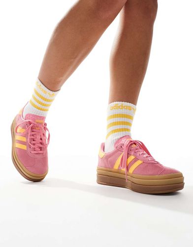 Gazelle - Baskets à semelle en caoutchouc - Rose et jaune vif - Adidas Originals - Modalova