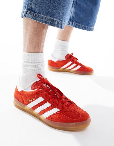 Gazelle - Baskets d'intérieur avec semelle en caoutchouc - Rouge - Adidas Originals - Modalova