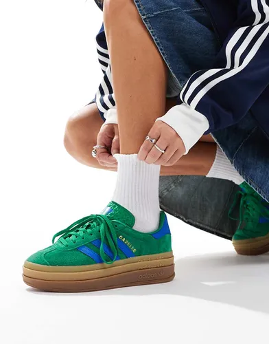 Gazelle Bold - Baskets avec semelle en caoutchouc - Vert/bleu - Adidas Originals - Modalova