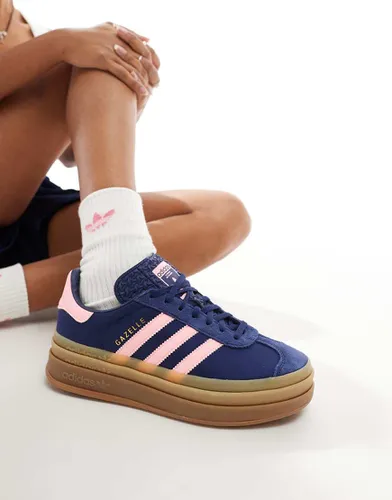 Gazelle Bold - Baskets avec semelle en caoutchouc - Bleu marine et rose - Adidas Originals - Modalova