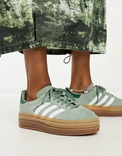 Gazelle Bold - Baskets avec semelle plateforme en caoutchouc - Vert - Adidas Originals - Modalova
