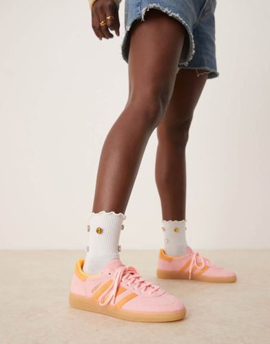 Handball Spezial - Baskets  semelle en caoutchouc - et orange - Adidas Originals - Modalova