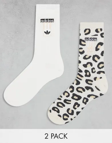 Leopard Luxe - Lot de 2 paires de chaussettes - Adidas Originals - Modalova