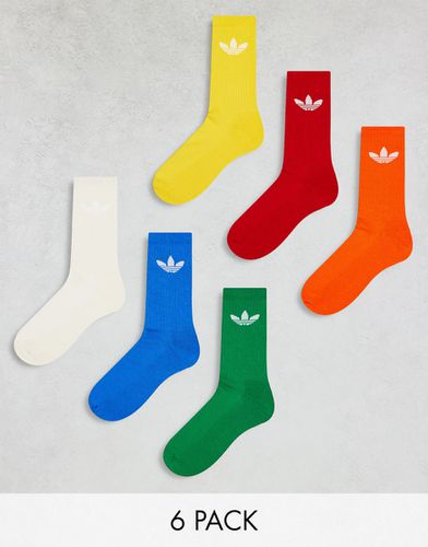 Lot de 6 paires de chaussettes à logo trèfle - Arc-en-ciel - Adidas Originals - Modalova