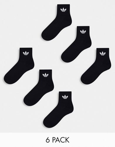 Lot de 6 paires de chaussettes motif trèfle - Noir - Adidas Originals - Modalova