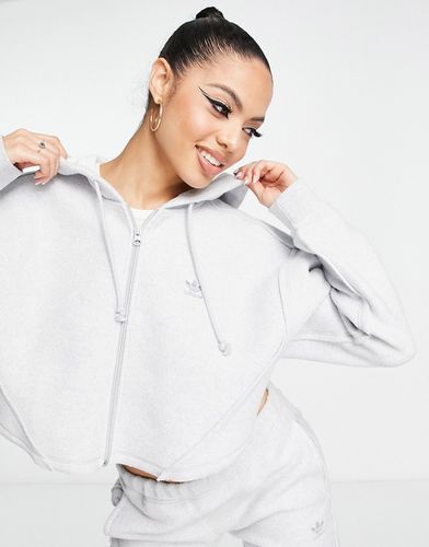 Luxe Lounge - Sweat à capuche à fermeture éclair - clair - Adidas Originals - Modalova