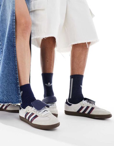 Samba LT - Baskets - Blanc et bleu marine - Adidas Originals - Modalova