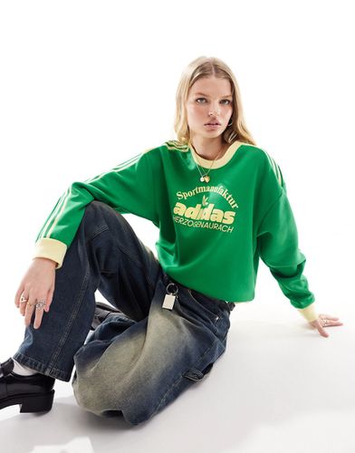 Sweat-shirt style rétro avec logo - et jaune - Adidas Originals - Modalova