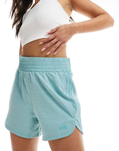 Adidas Training - Pacer - Short taille haute tissé à 3 bandes - Turquoise - Adidas Performance - Modalova