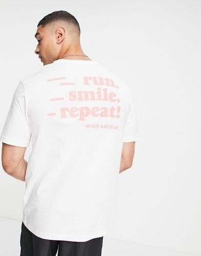 Adidas Running - T-shirt avec imprimé Run Smile Repeat au dos - Adidas Performance - Modalova