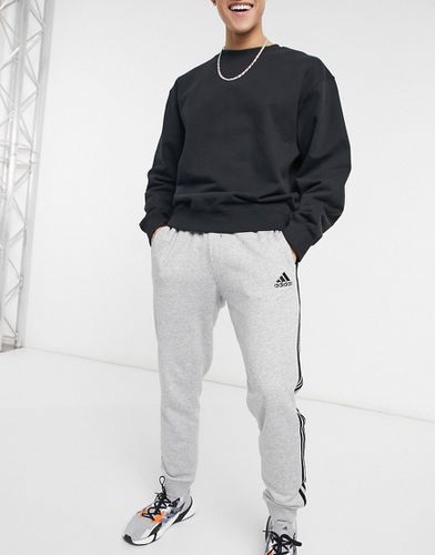 Adidas Sportswear - Jogger en tissu éponge à 3 bandes - Gris chiné - Adidas Performance - Modalova