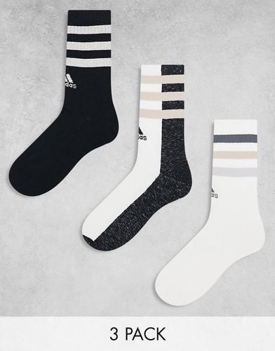 Adidas Sportswear - Lot de 3 paires de chaussettes à 3 bandes multicolores - et blanc - Adidas Performance - Modalova