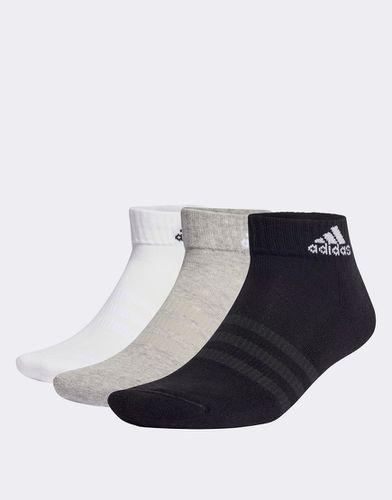 Adidas Sportswear - Lot de 6 paires de socquettes rembourrées - Gris, noir et blanc - Adidas Performance - Modalova