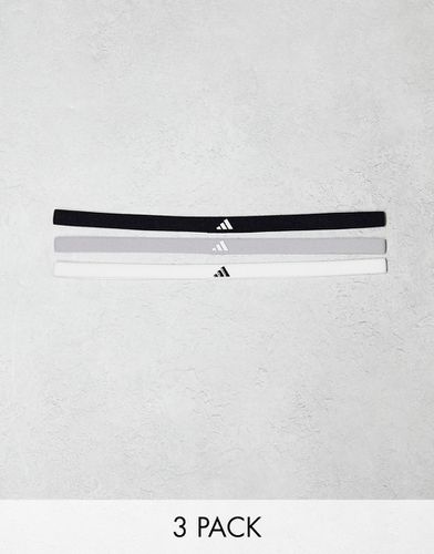 Adidas Training - Lot de 3 bandeaux élastiques - /gris/blanc - Adidas Performance - Modalova