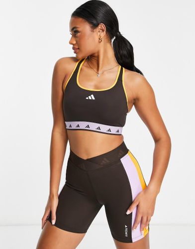 Adidas Training - Techfit - Soutien-gorge de sport color block à maintien moyen - , orange et violet - Adidas Performance - Modalova