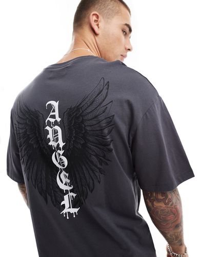 T-shirt oversize avec imprimé Angel au dos - Adpt - Modalova
