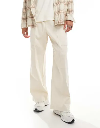 Pantalon cargo large facile à enfiler - Blanc cassé - Adpt - Modalova