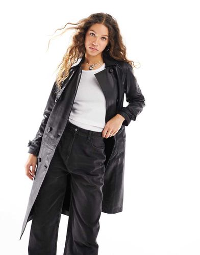 Okena - Trench en cuir avec ceinture - Allsaints - Modalova