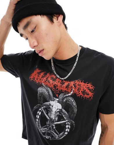 Archon - T-shirt à imprimé graphique grunge - délavé - Allsaints - Modalova