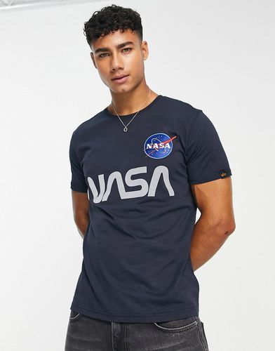 T-shirt à imprimé NASA réfléchissant - Bleu Rep - Alpha Industries - Modalova