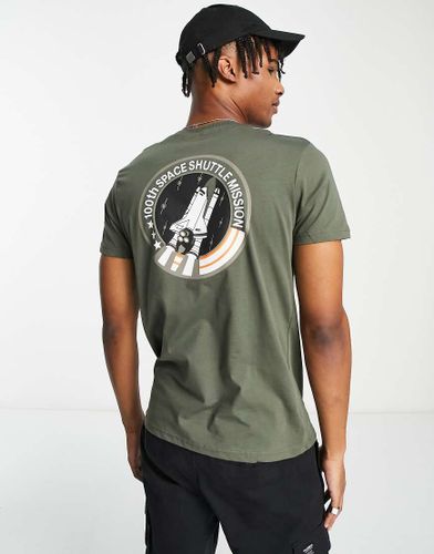 T-shirt avec imprimé navette de la NASA au dos - Olive foncé - Alpha Industries - Modalova