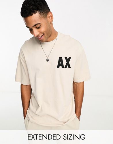 Mix and Match - T-shirt à logo oversize - Beige - Armani Exchange - Modalova
