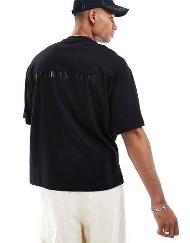 T-shirt coupe carrée à petit logo - Armani Exchange - Modalova