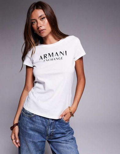 T-shirt  logo central - Armani Exchange - Modalova