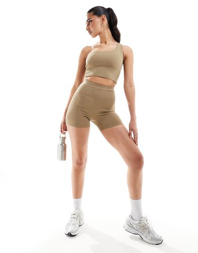 Short legging de sport en tissu côtelé - Beige - Asos 4505 - Modalova