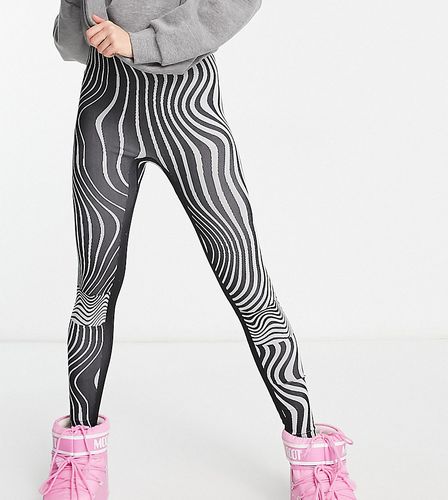 Tall - Legging de sous-vêtement à imprimé tourbillon - Noir et blanc - Asos 4505 - Modalova
