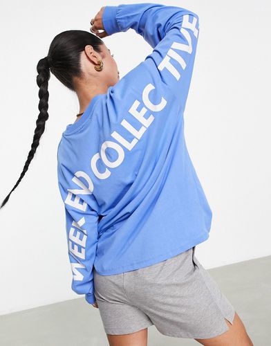 ASOS - Weekend Collective - T-shirt oversize à manches longues avec logo dans le dos - Asos Weekend Collective - Modalova