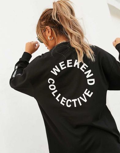 ASOS - Weekend Collective - T-shirt oversize à manches longues avec logo dans le dos - ASOS Weekend Collective - Modalova