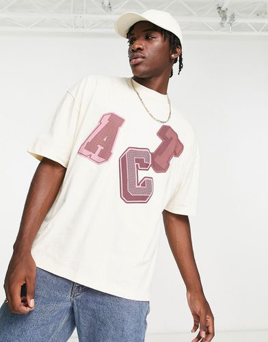 ASOS Actual - T-shirt oversize avec grand logo positionné - Neutre - Asos Design - Modalova