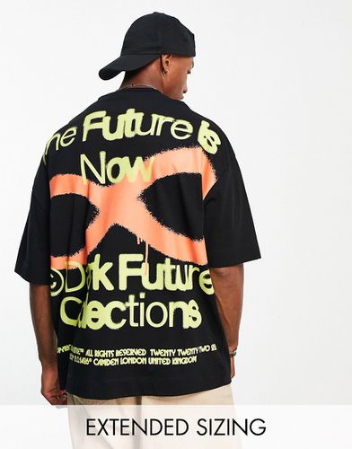 ASOS Dark Future - T-shirt oversize avec grand imprimé logo style graffiti au dos - Asos Design - Modalova