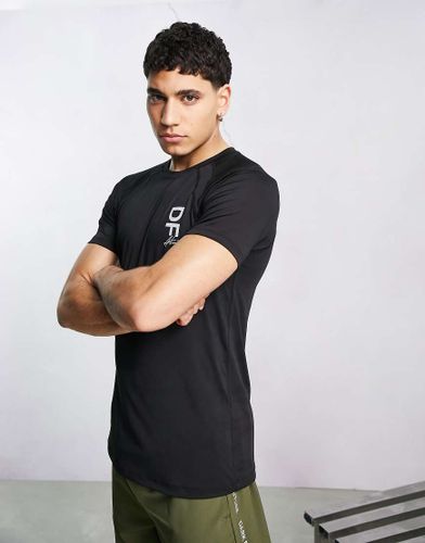 T-shirt de sport à empiècements en tulle - Asos Dark Future Active - Modalova