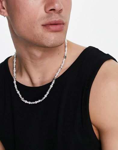 Collier à perles fantaisie avec mini fleurs - Asos Design - Modalova