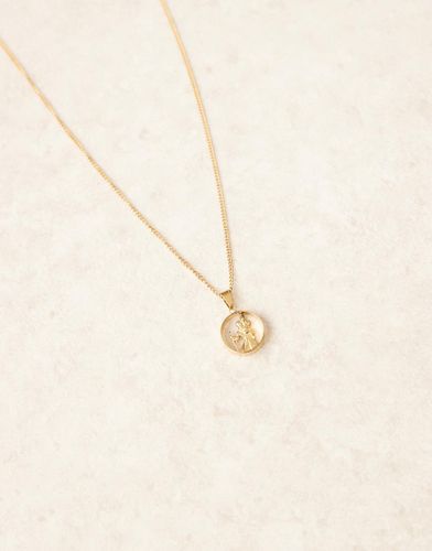 Collier en acier inoxydable rsistant  l'eau avec pendentif Saint-Christophe ajour - Asos Design - Modalova